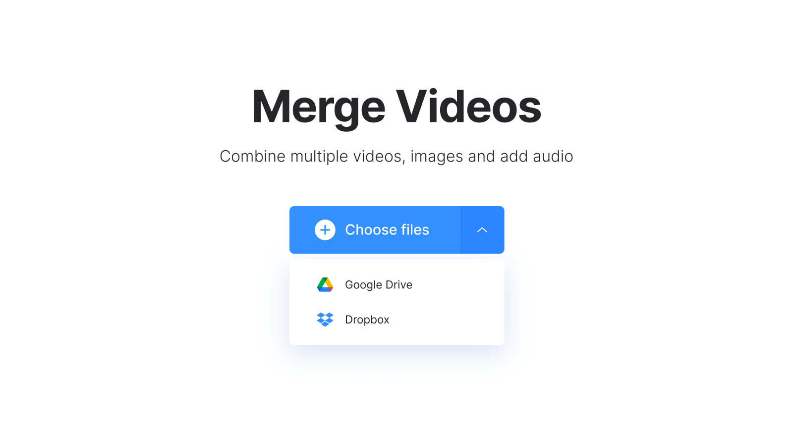 Upload videos for mashup