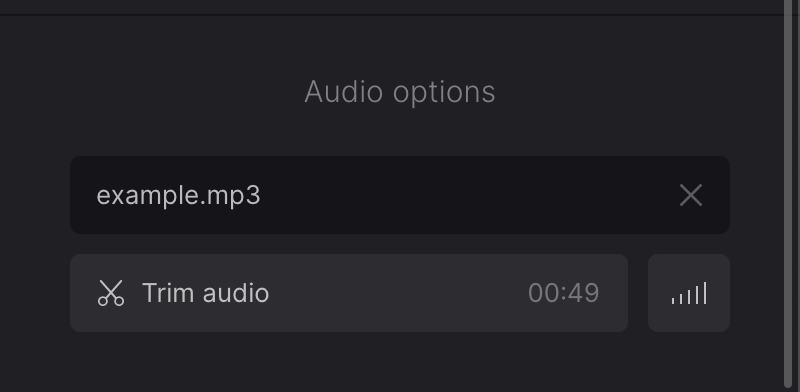 Edit music added to slideshow