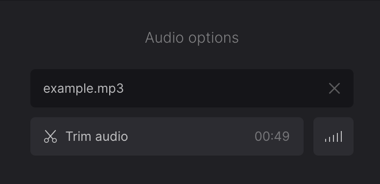 Adjust music for video with pictures Set volume and trim music for video with pictures