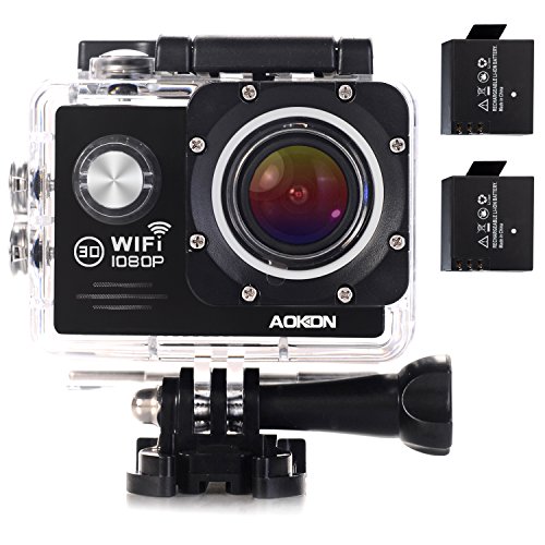 GoPro alternative Aokon ARC500 with two batteries