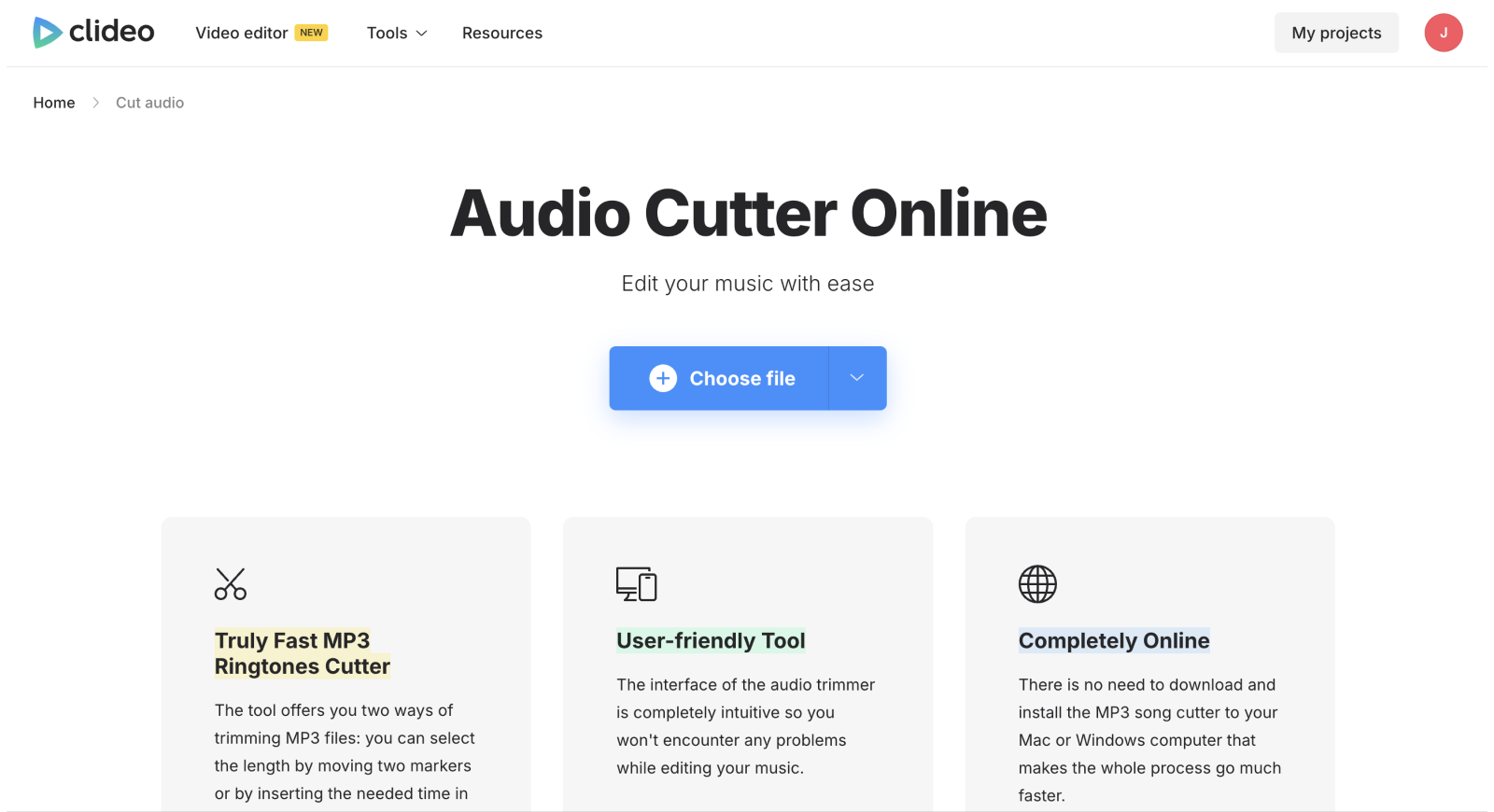 Audio cutter to extract audio translation