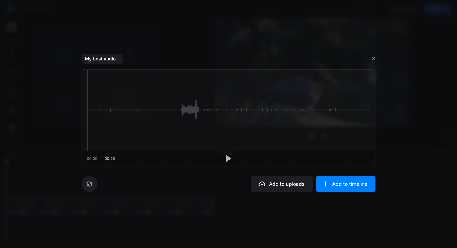 Audio recording for video