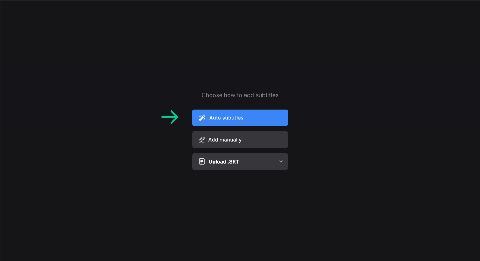 Auto generate subtitles