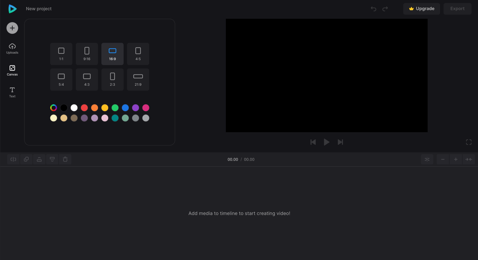 Edit influencer video canvas settings