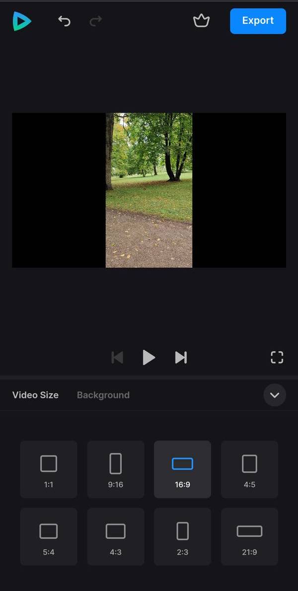 Change canvas size in video editor for Android