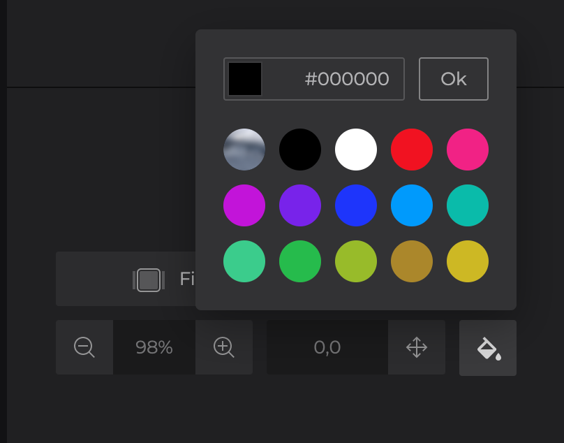 Select color for black bars