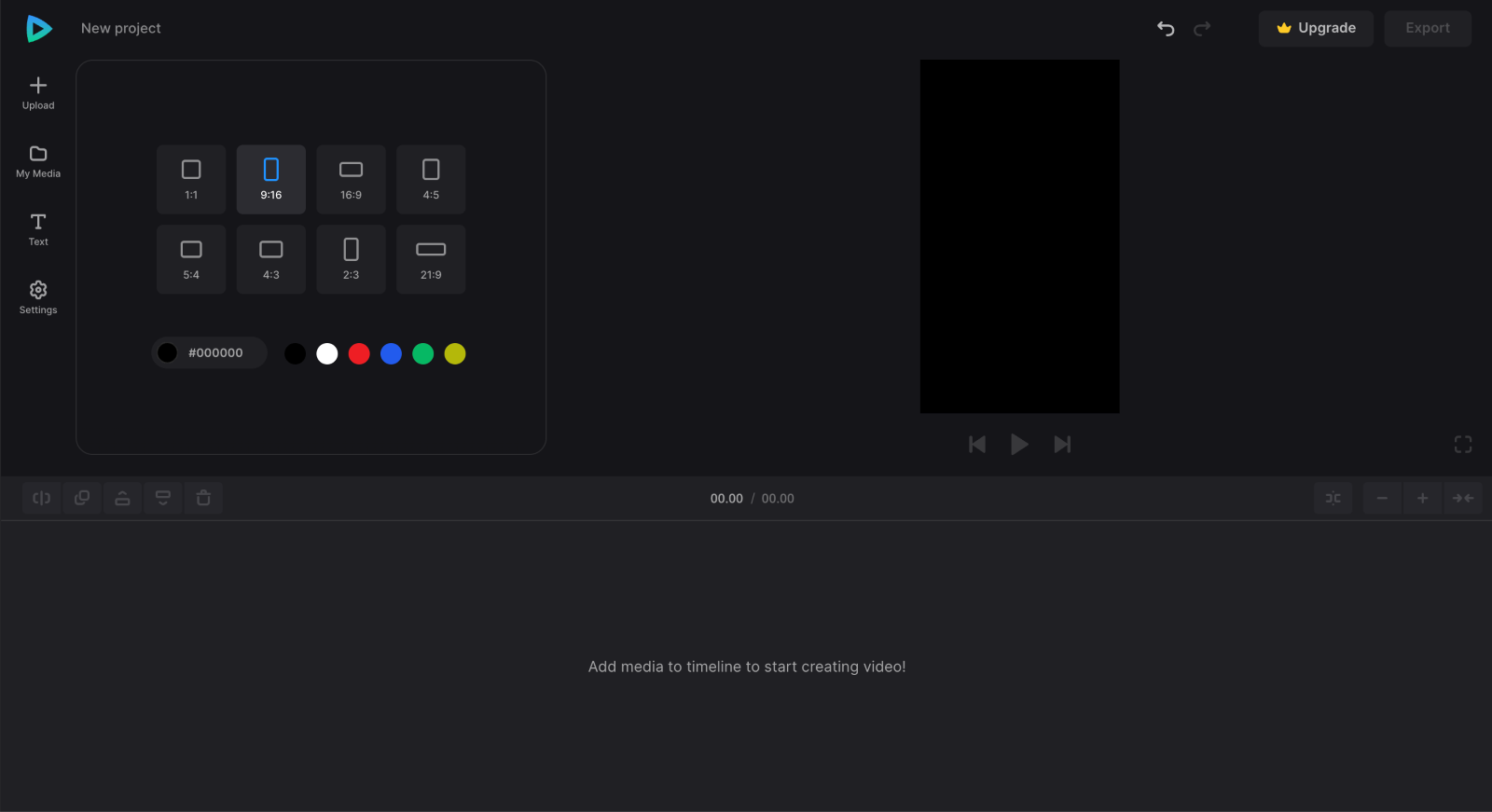 Change to TikTok aspect ratio