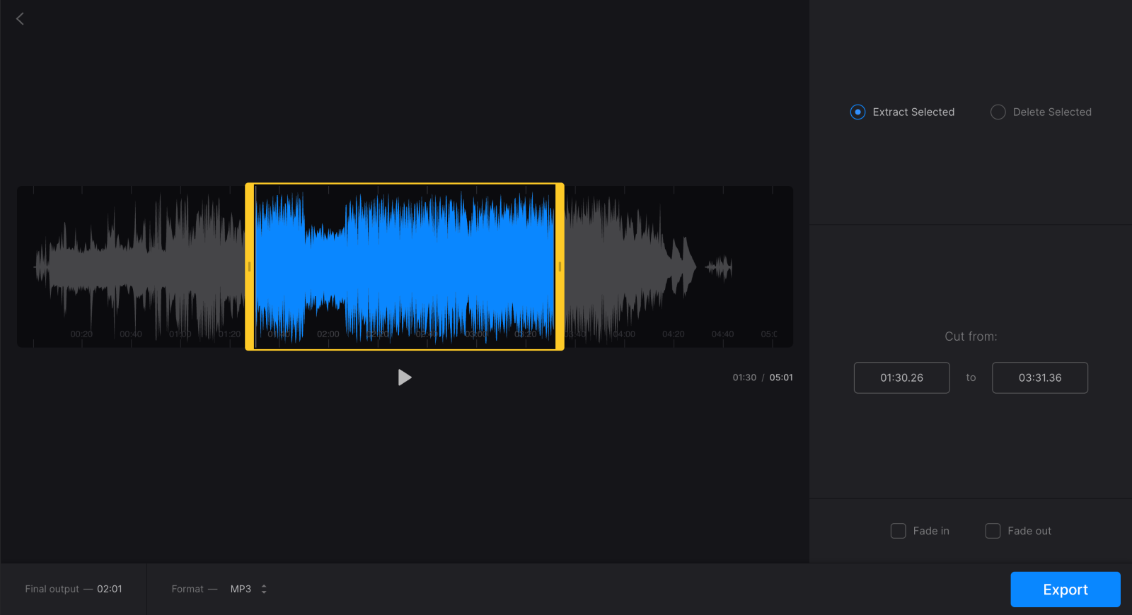 Change video to audio