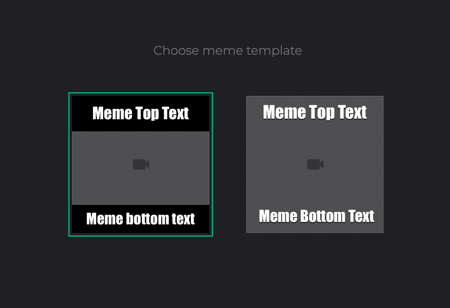 Change template to create Facebook meme