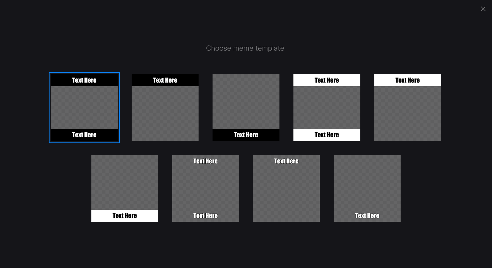 Use another template for meme video