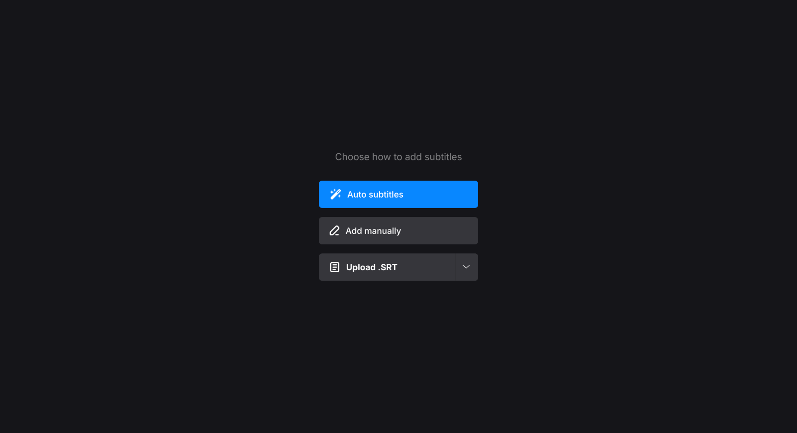 Choose way to add captions on YouTube video