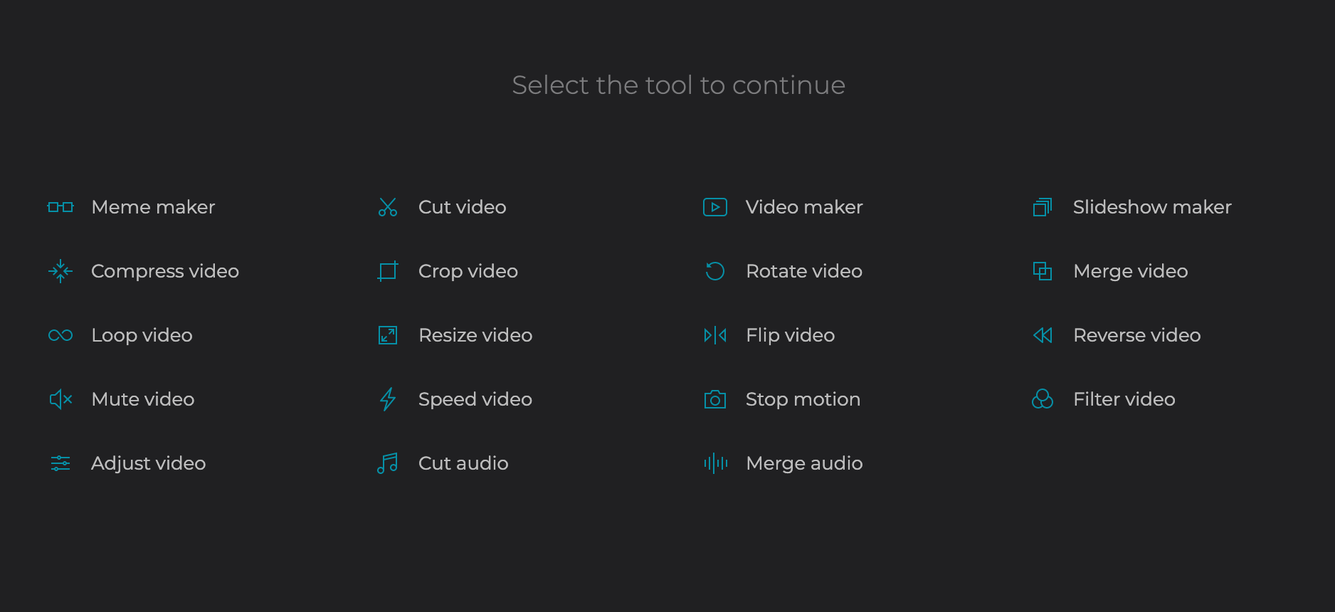 Continue editing the GIF with other Clideo tools