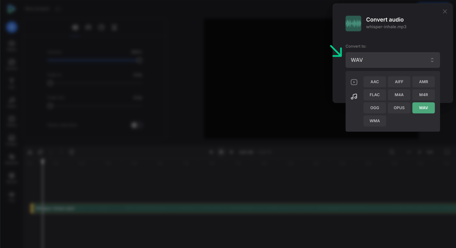 Convert and change audio frequency