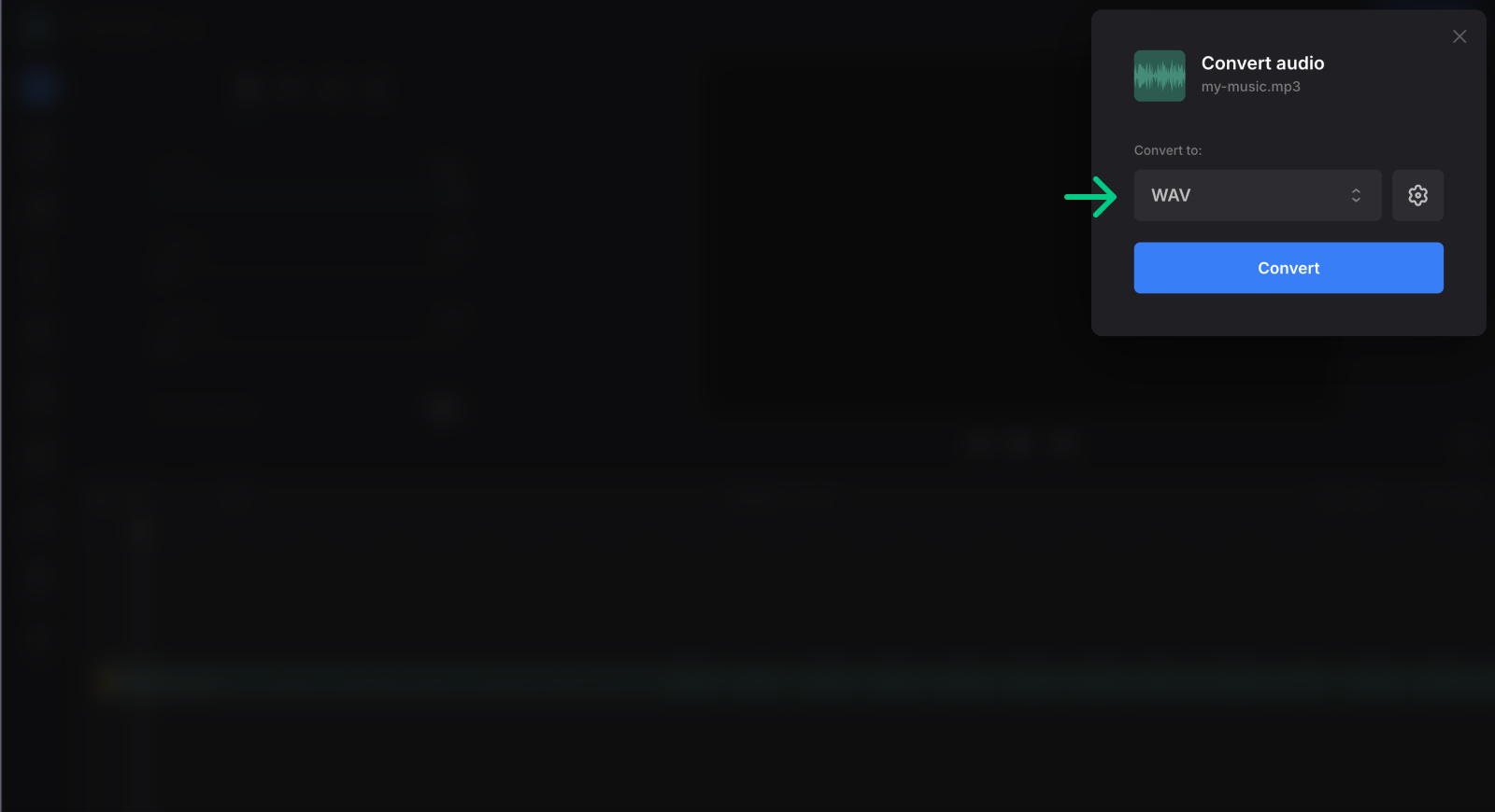 Convert audio to another format