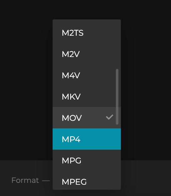 Change format of bright video