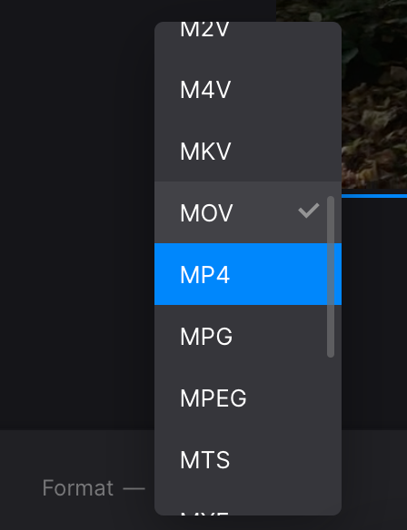 Change format of cropped video on Windows