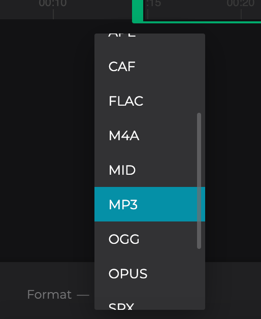 Change the format of your cut song