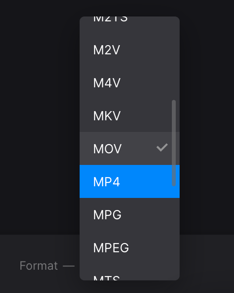 Change format of flipped clip
