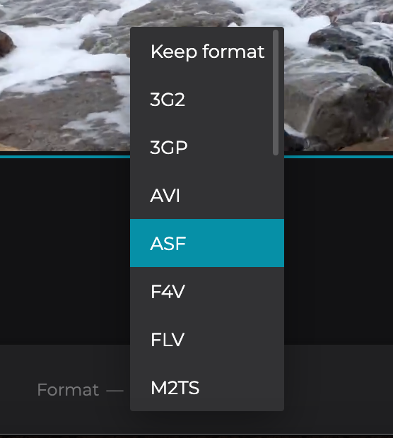 Change format of the looped video on iPhone