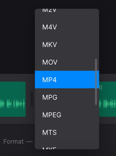 Change format of combined voice memos