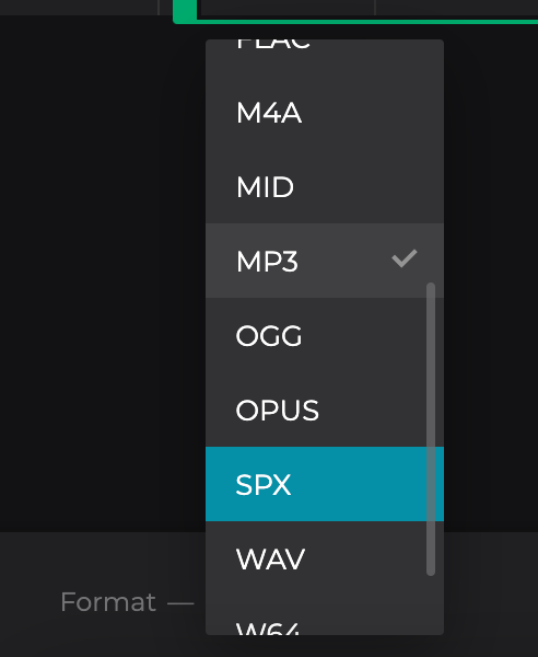 Convert MOV to audio