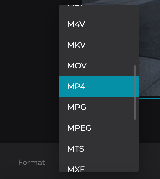 Change format of the sped up video