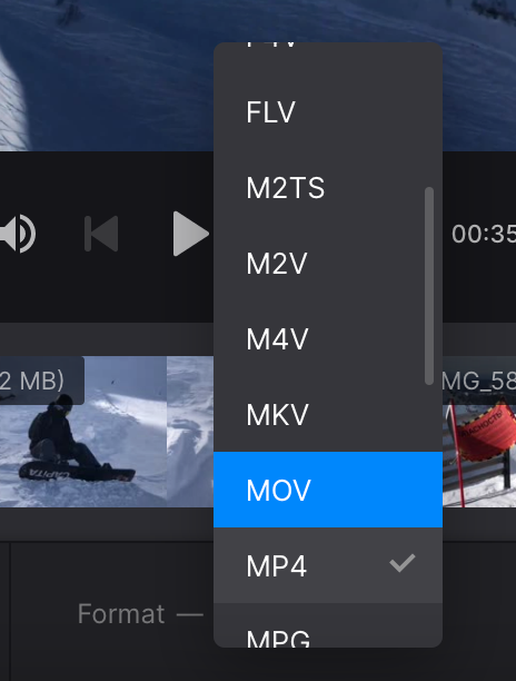 Change format of video in iMovie alternative for Windows