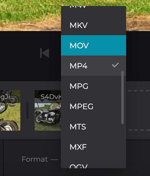 Change format of video with photo
