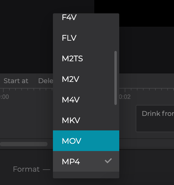 Change format of video with subtitles on Mac