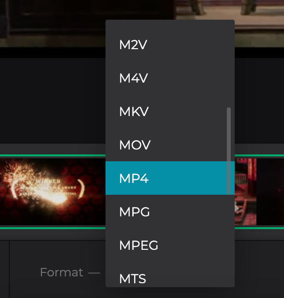 Change format of the video before copying