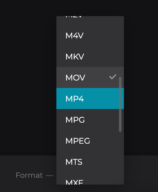 Change format of zoomed in video