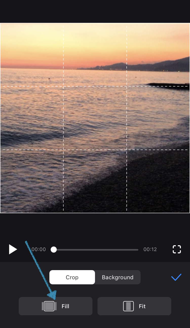 Crop your video in Clideo's resize app