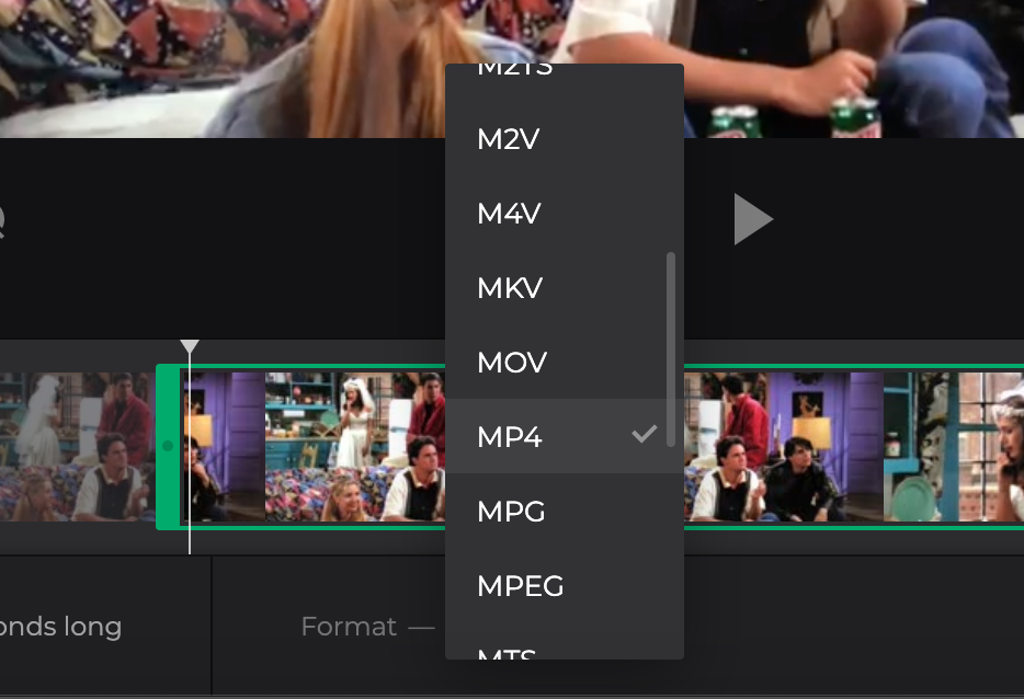 Convert the video to an appropriate format for Instagram