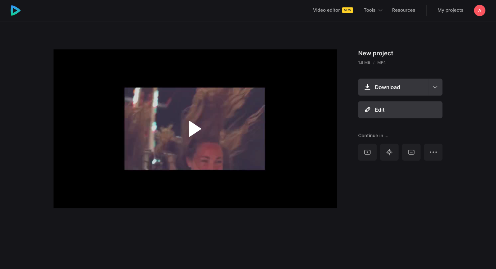 Download streaming video after recording and editing