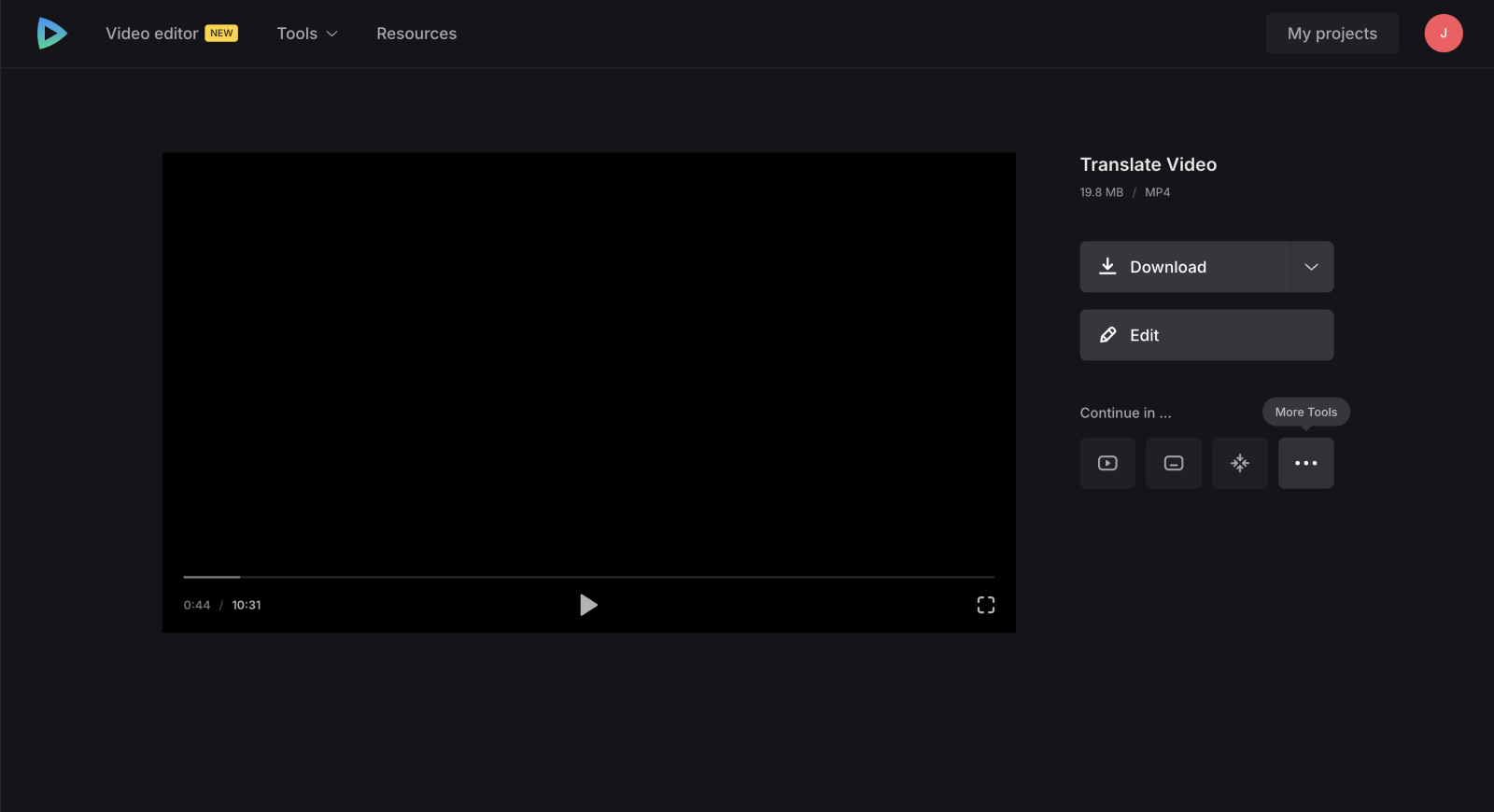 Download translated audio