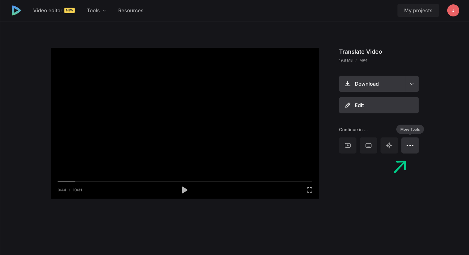 Transfer video with audio translation
