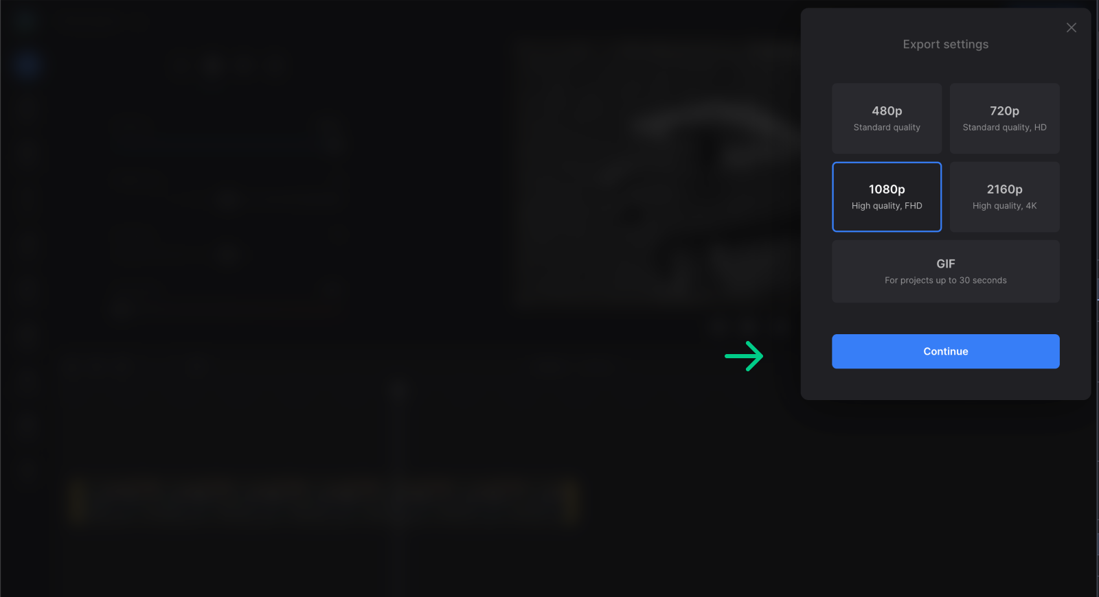 Export after splitting video