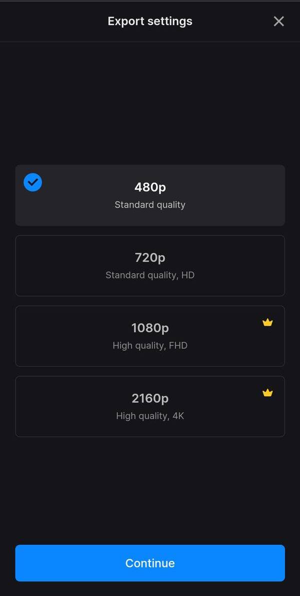 Export from Android video editor