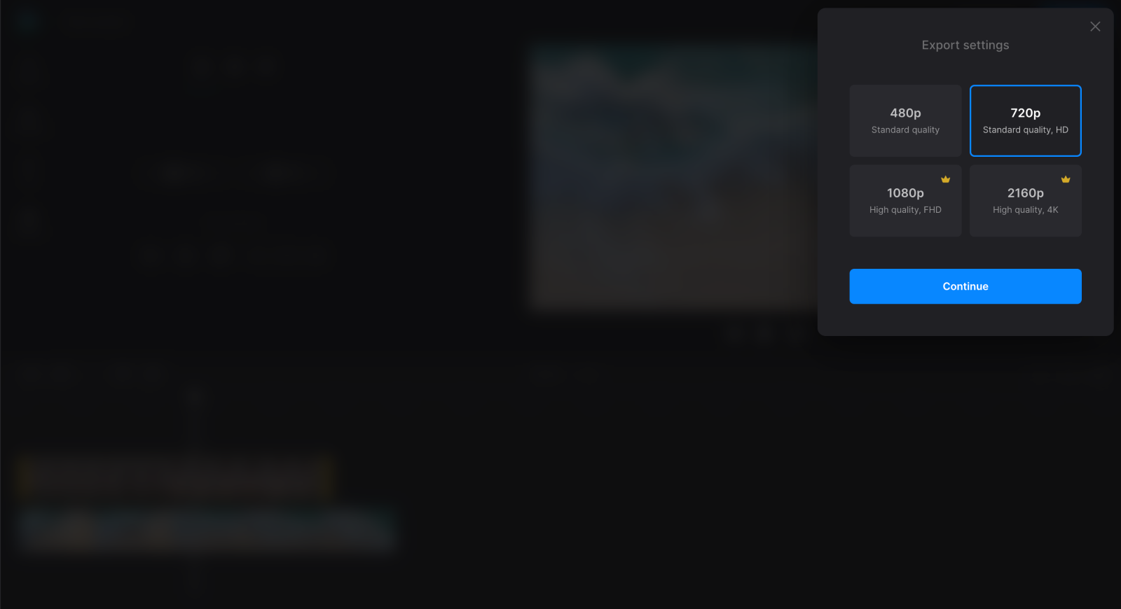 Export picture-in-picture video