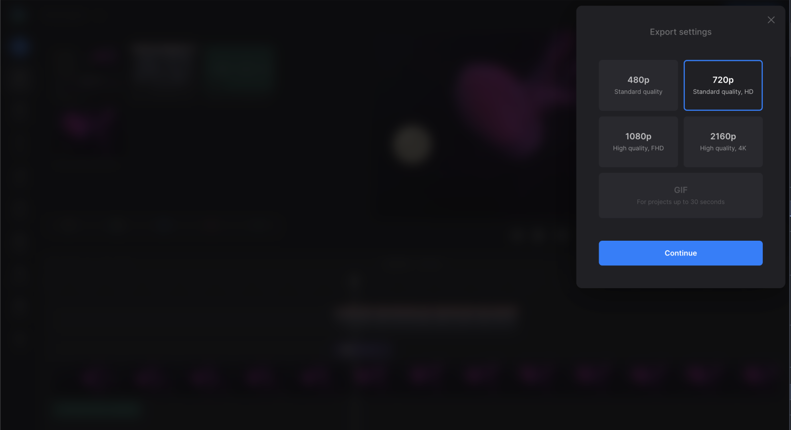 Export video after changing audio speed