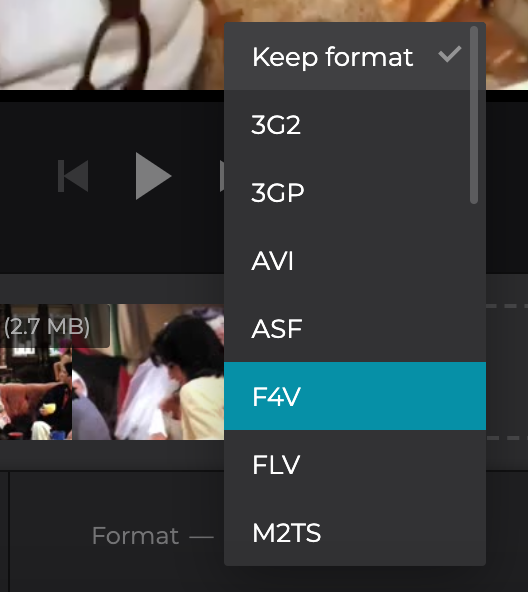 How to convert the slideshow Change the format of the Facebook slideshow before saving