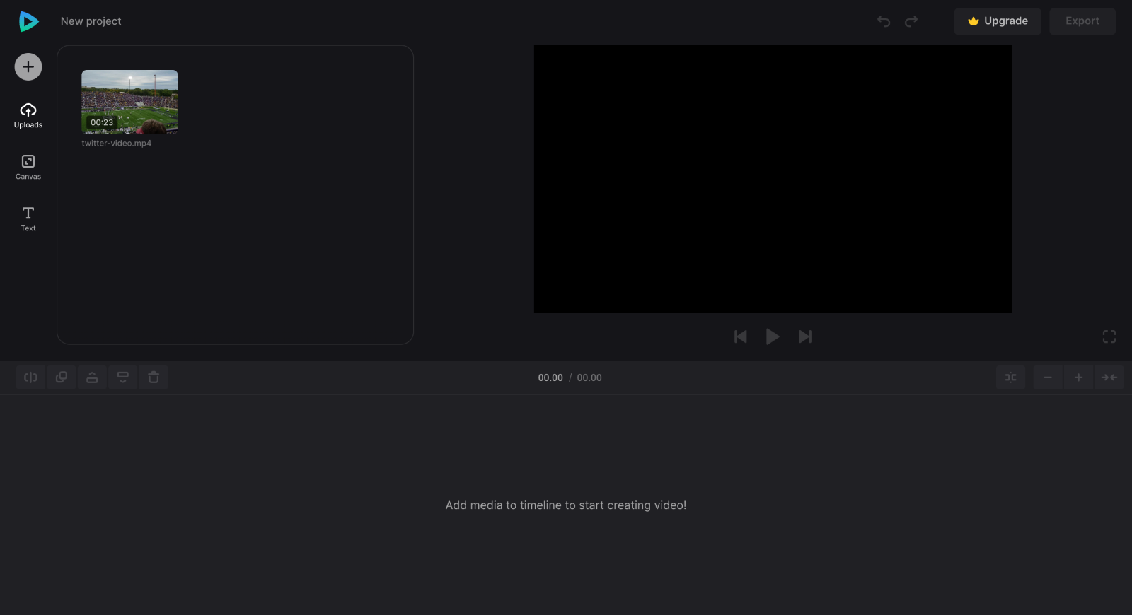 File to make Twitter video