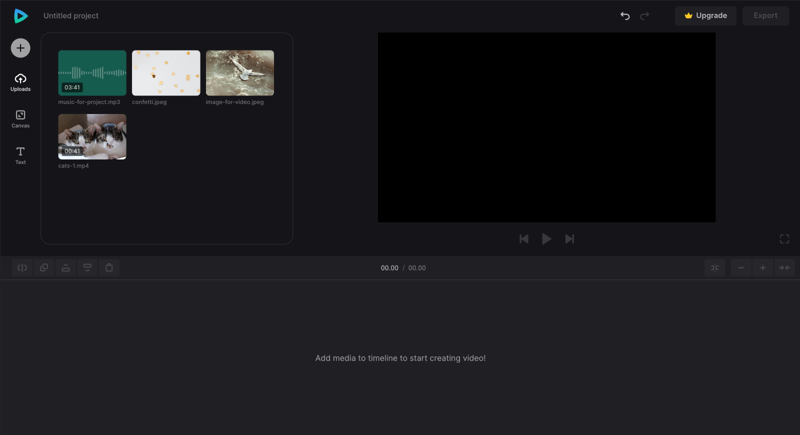 Files to create video content online