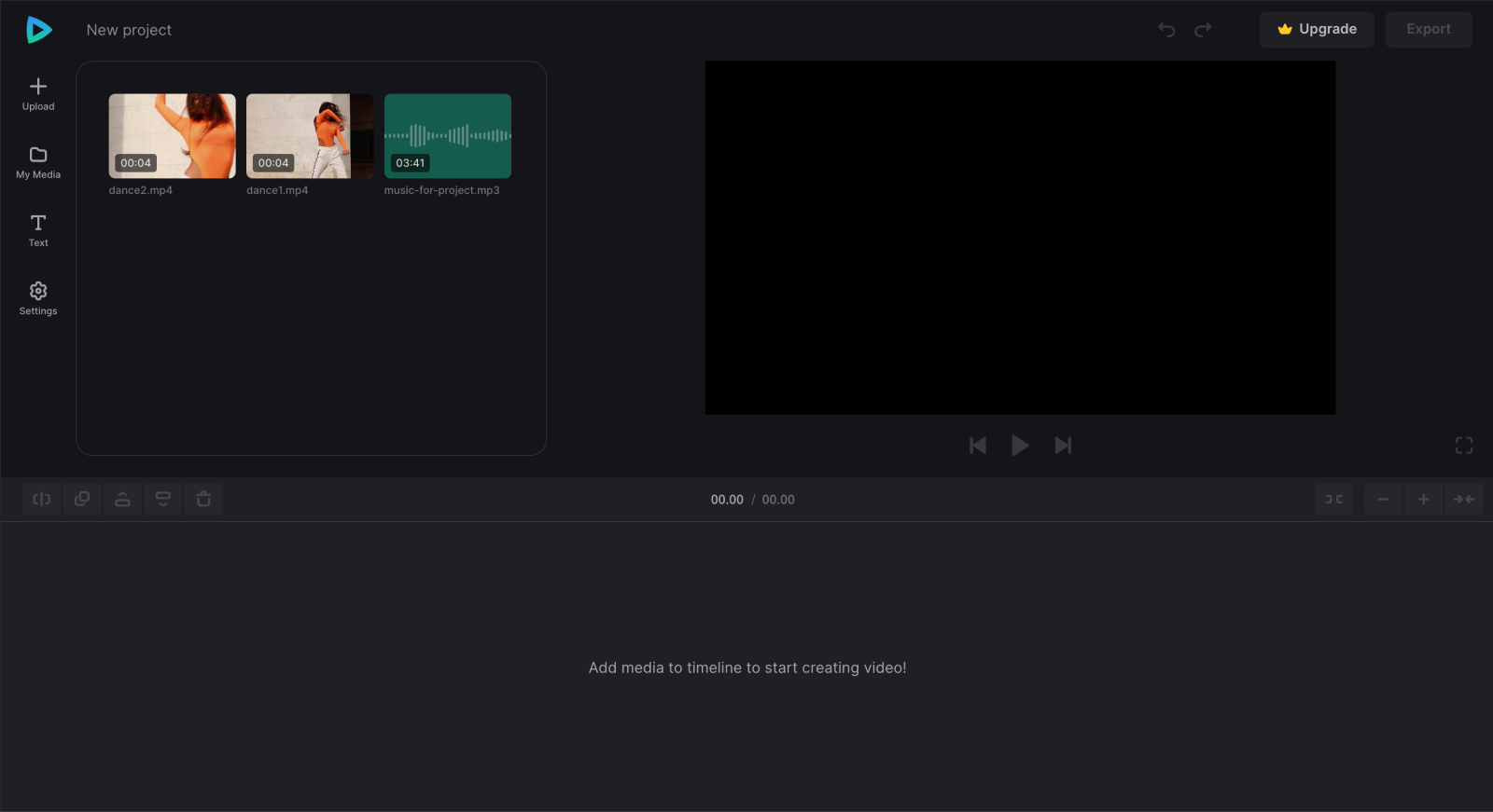 Files to make dance video