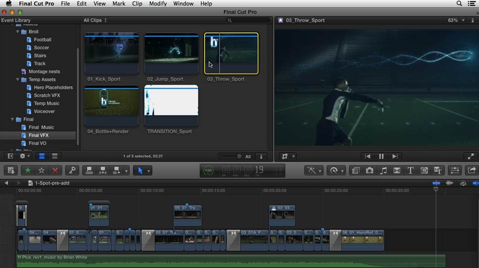 Final Cut Pro interface Final Cut Pro menu compared to iMovie