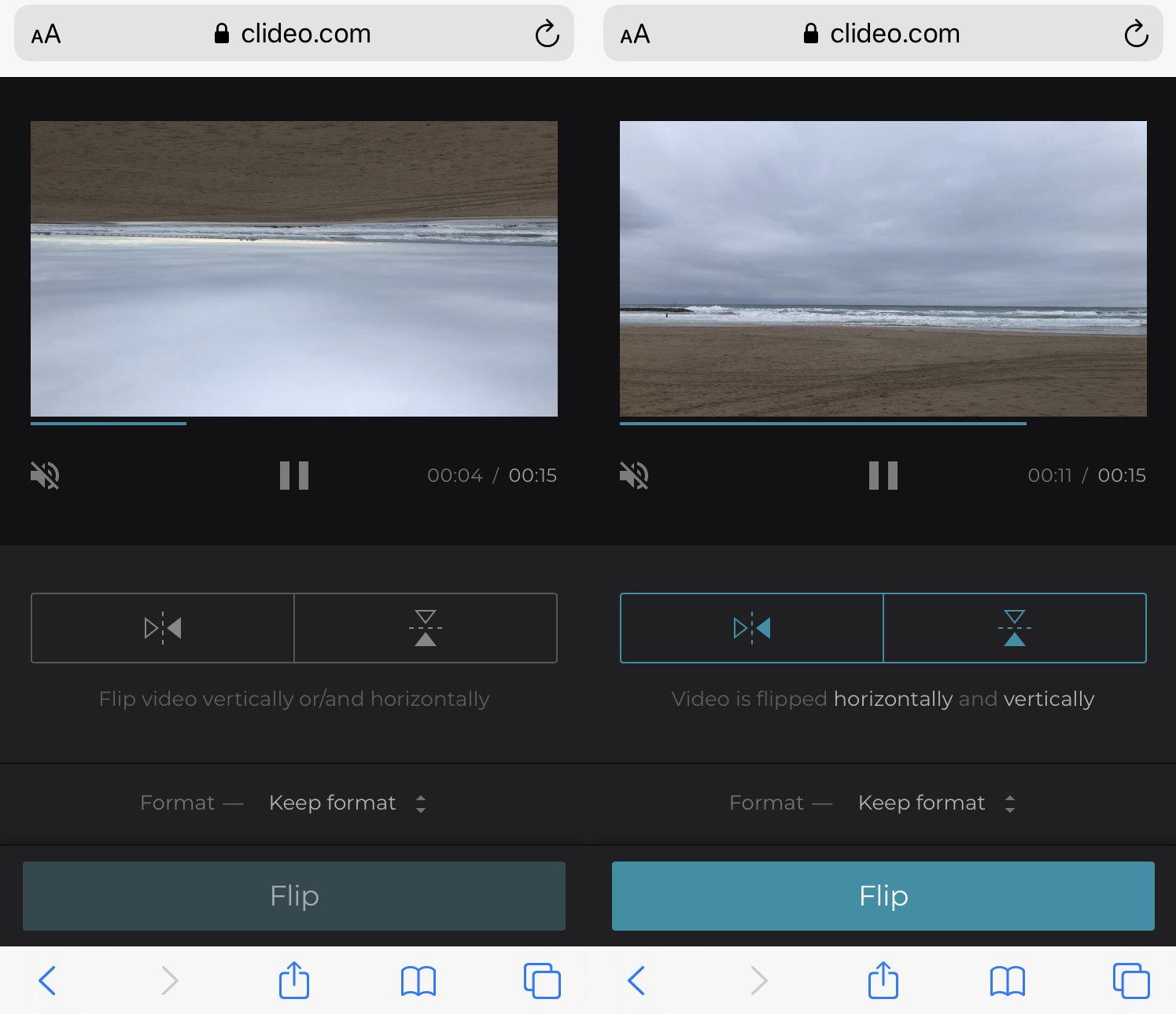 Flip and mirror your iPhone video