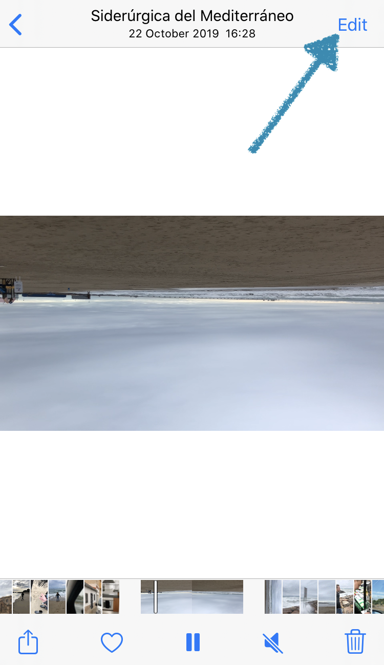 Choose an iPhone video to flip in iMovie