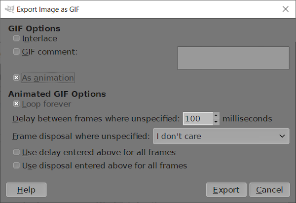 Download GIF file Gimp save GIF file