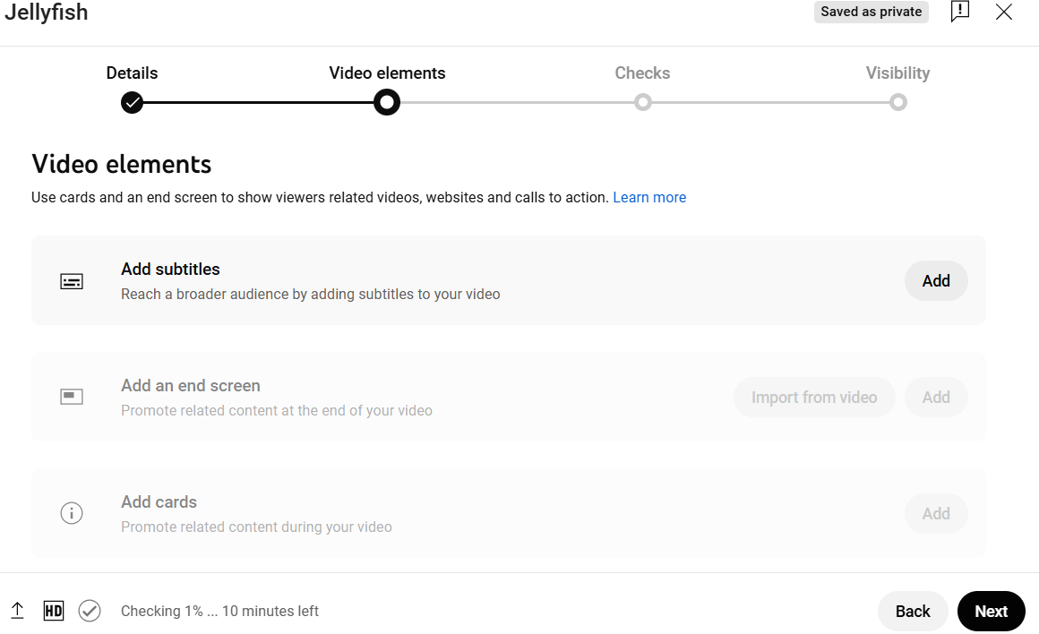 How to add captions on YouTube video 1