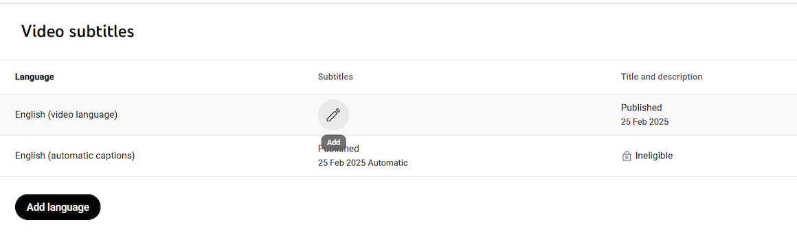 How to add captions on YouTube video 6